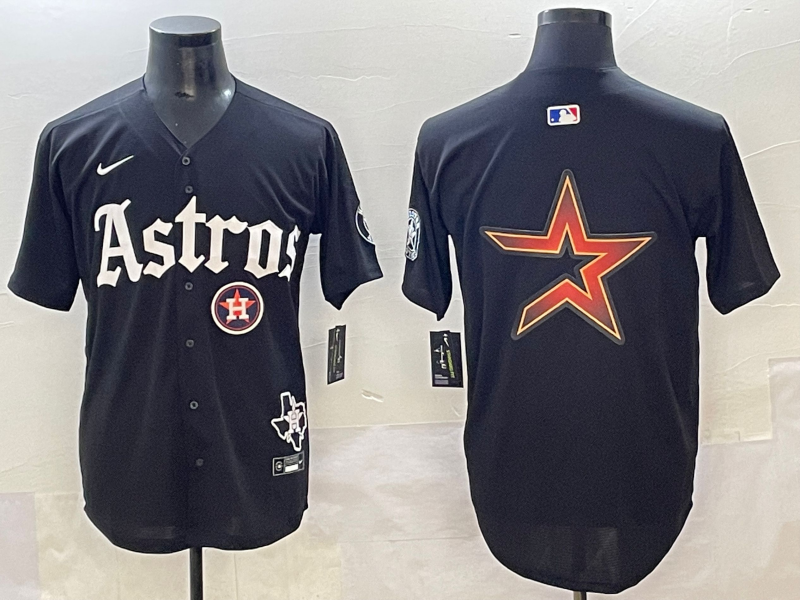 Men Houston Astros blank black MLB Nike 2025 jersey style  343->houston astros->MLB Jersey